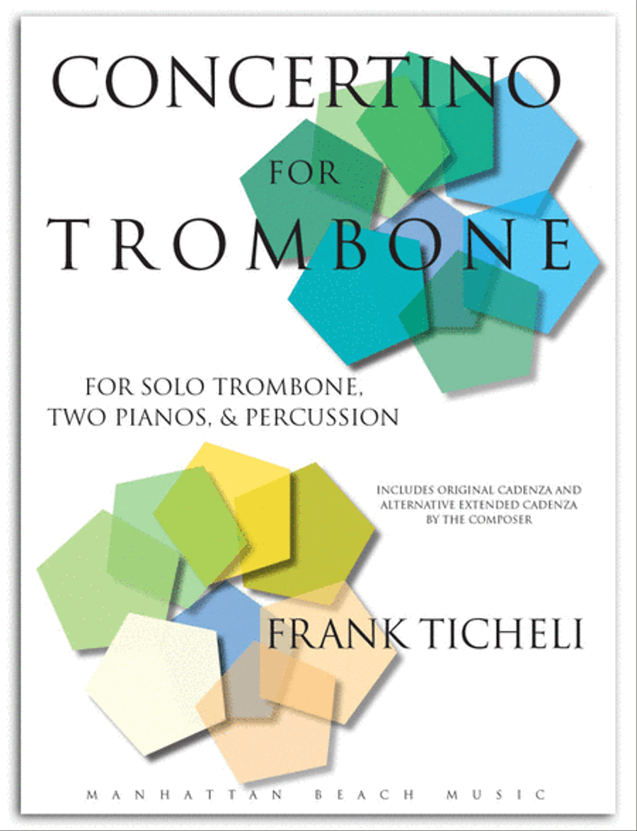 Concertino for Trombone, Two Pianos, and Percussion Percussion scores gallery preview page 1