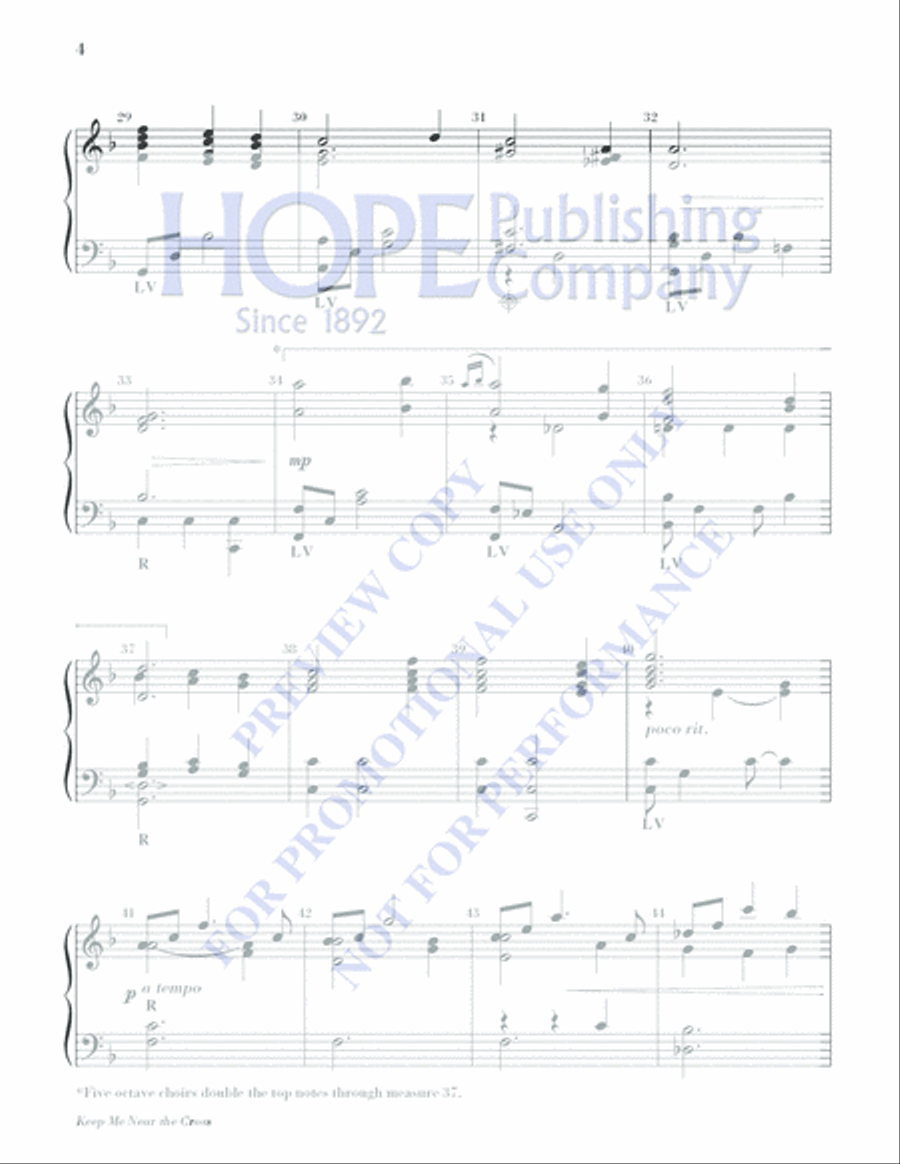 Keep Me Near the Cross 5-Octaves scores gallery preview page 4