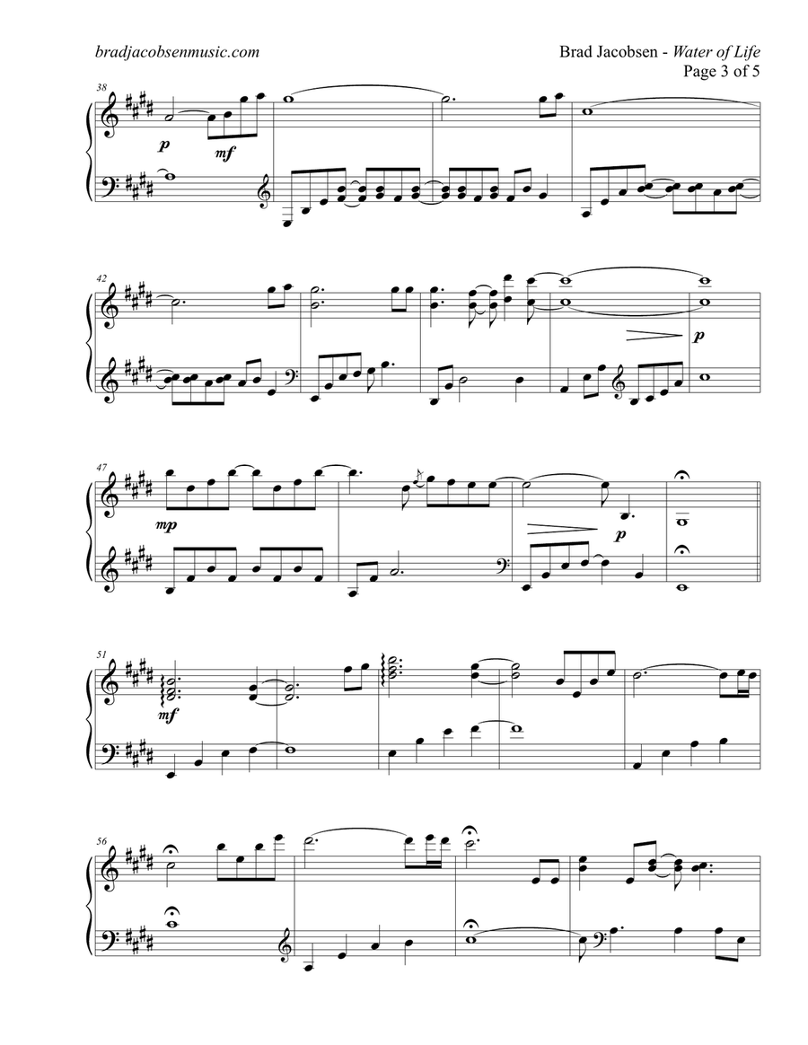 Water of Life Water of Life Piano Solo scores gallery preview page 3