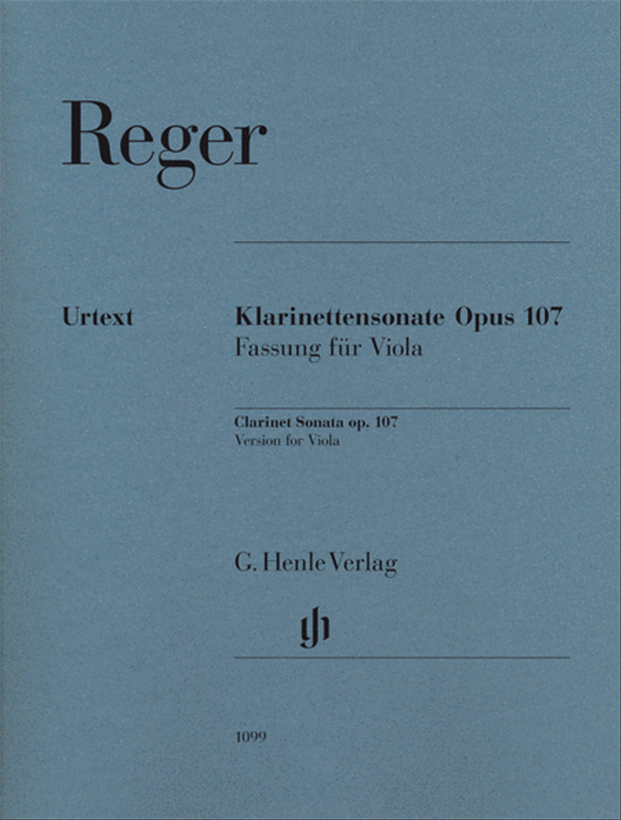 Max Reger – Clarinet Sonata, Op. 107 Piano Accompaniment scores gallery preview page 1