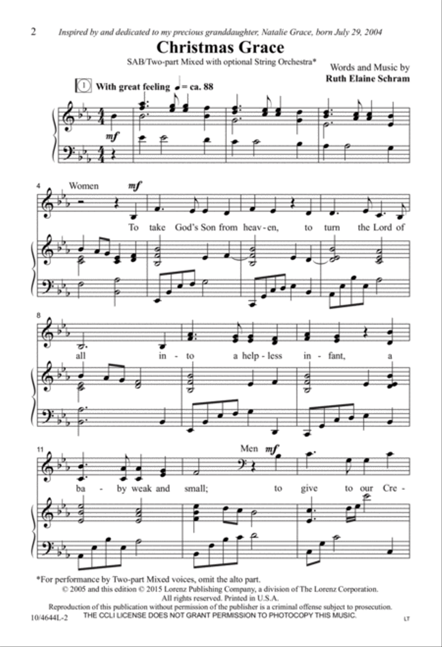 Christmas Grace 3-Part scores gallery preview page 2