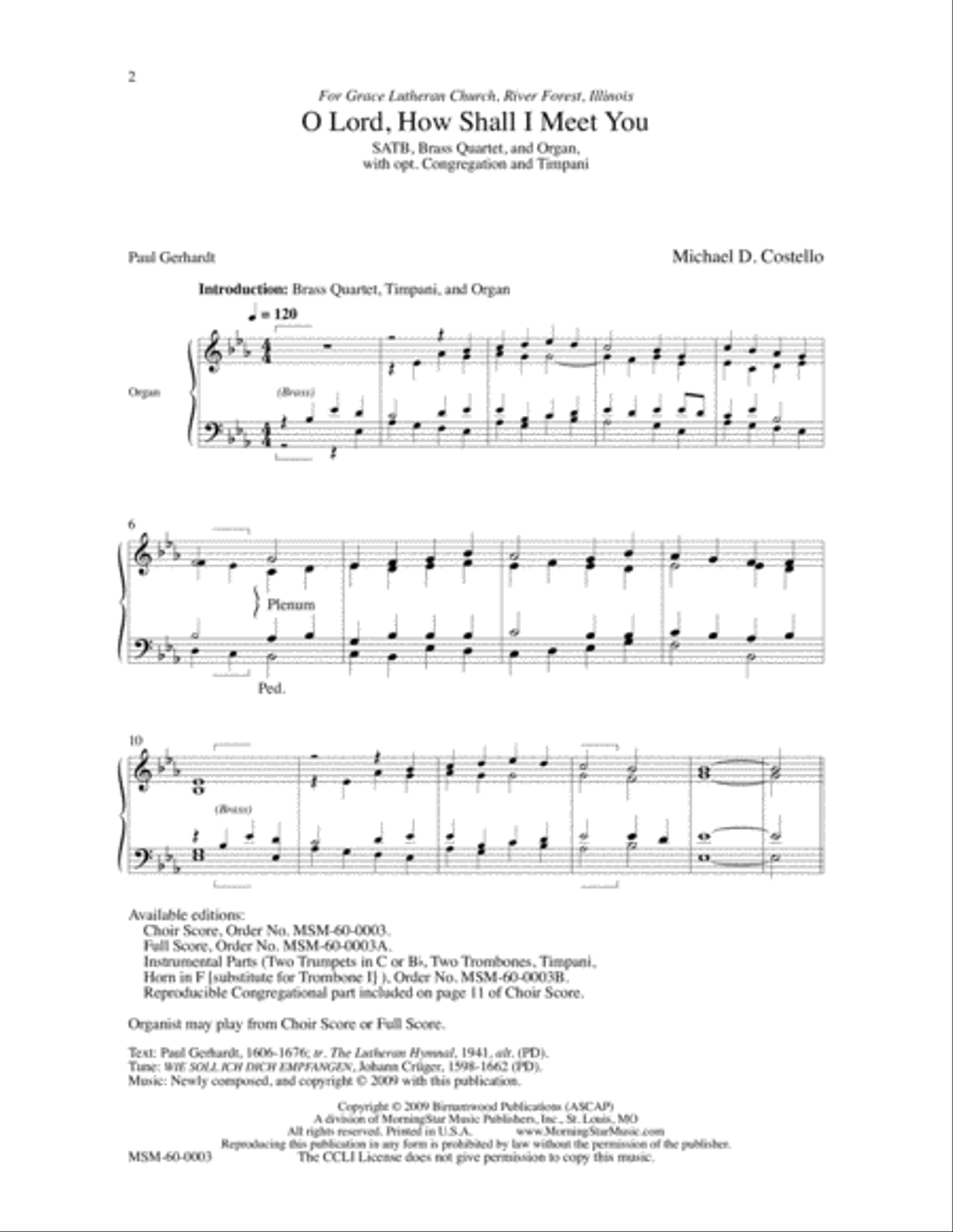 O Lord, How Shall I Meet You (Choral Score) 4-Part scores gallery preview page 2