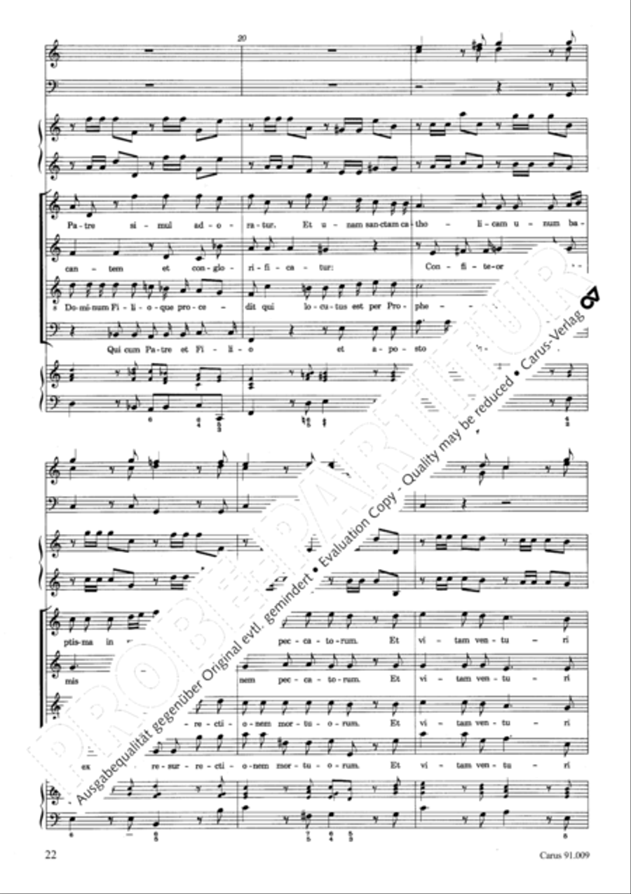 Missa Sancti Gabrielis 4-Part scores gallery preview page 25