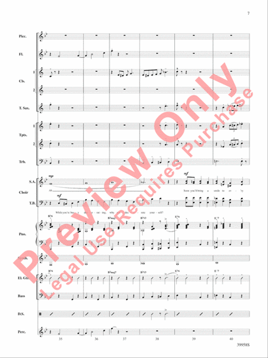Elf: A Medley from the Broadway Musical Choir scores gallery preview page 8
