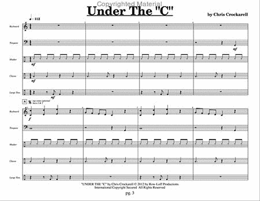Pick A Key, Any Key (Blast Off Series) Percussion Ensemble scores gallery preview page 3