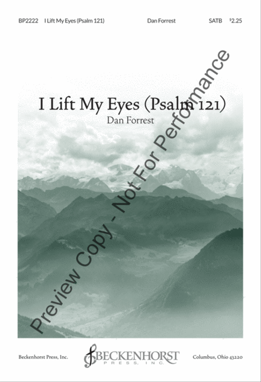 I Lift My Eyes (Psalm 121) 4-Part scores gallery preview page 2