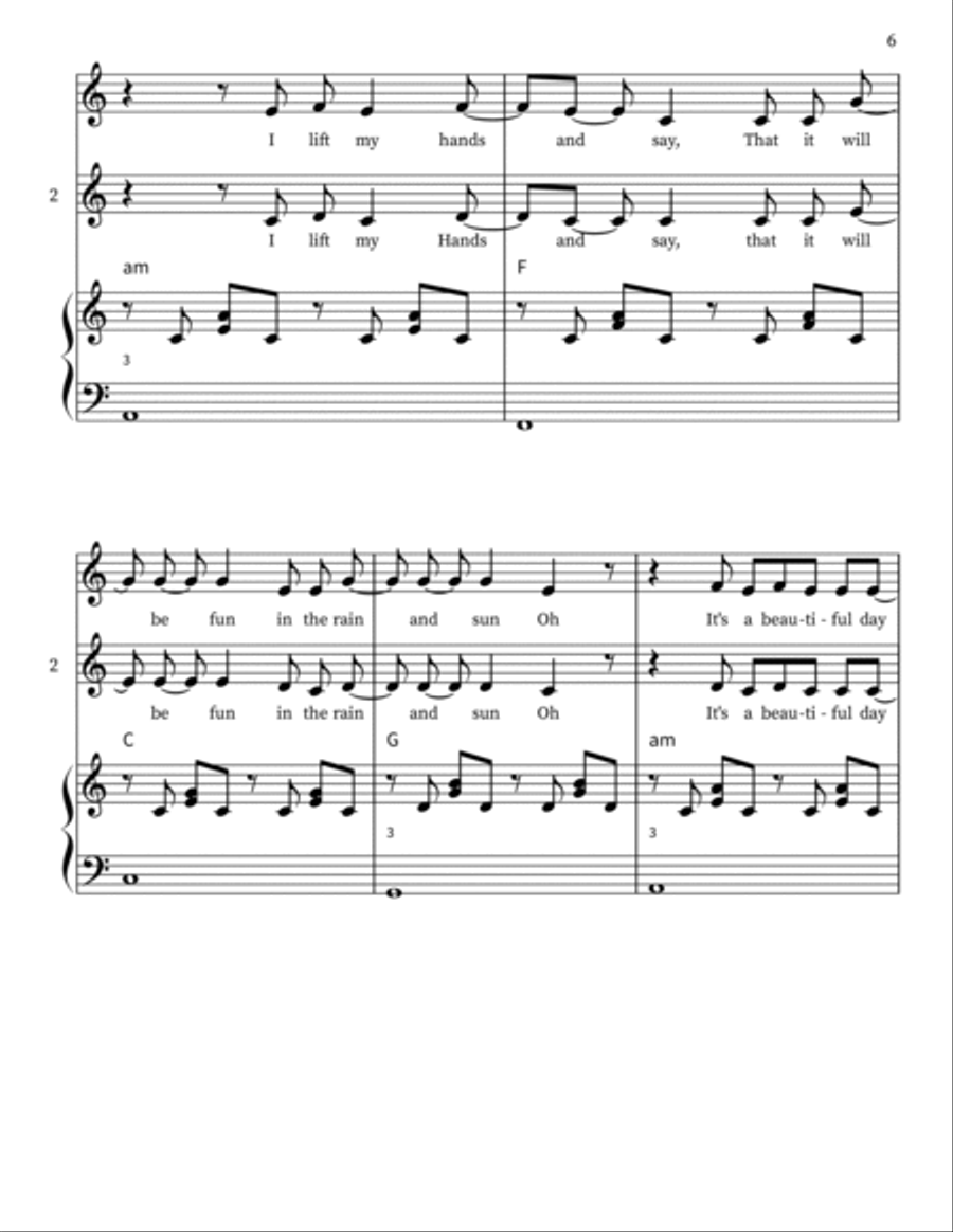 It's A Beautiful Day 2-Part scores gallery preview page 6