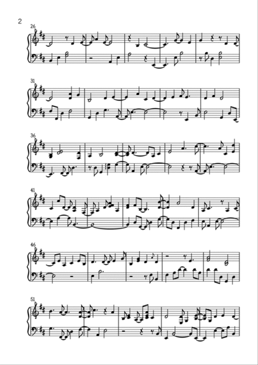 None But Jesus Piano, Vocal, Guitar scores gallery preview page 2