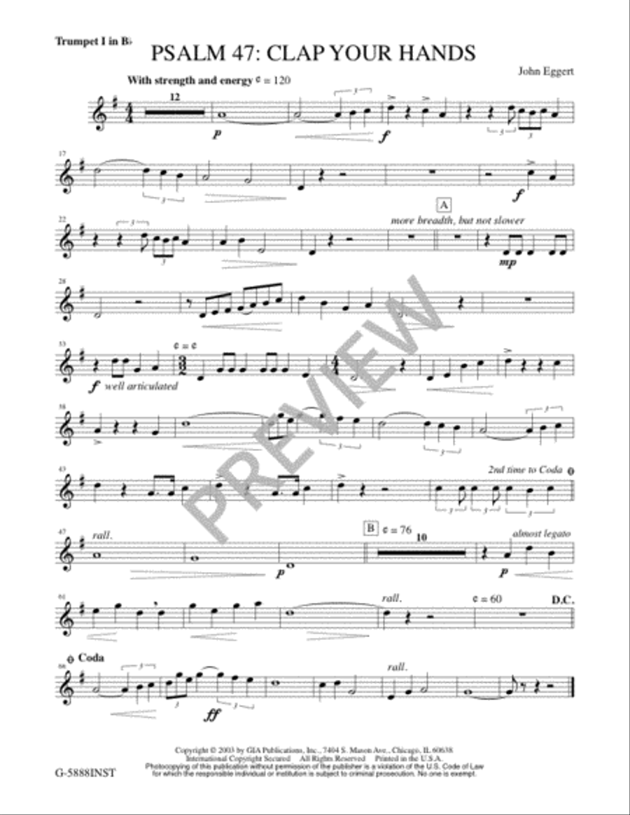 Psalm 47: Clap Your Hands - Full Score and Parts 4-Part scores gallery preview page 2