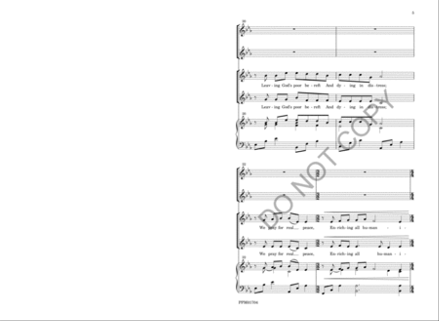 We Pray for Peace SA - Sheet Music page 8