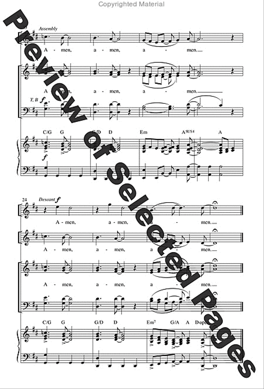Mass from Age to Age - Choral / Accompaniment edition 4-Part scores gallery preview page 21