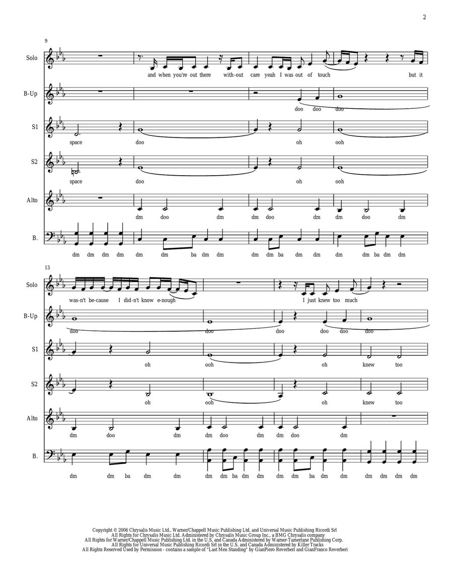 Crazy Crazy A Cappella scores gallery preview page 2