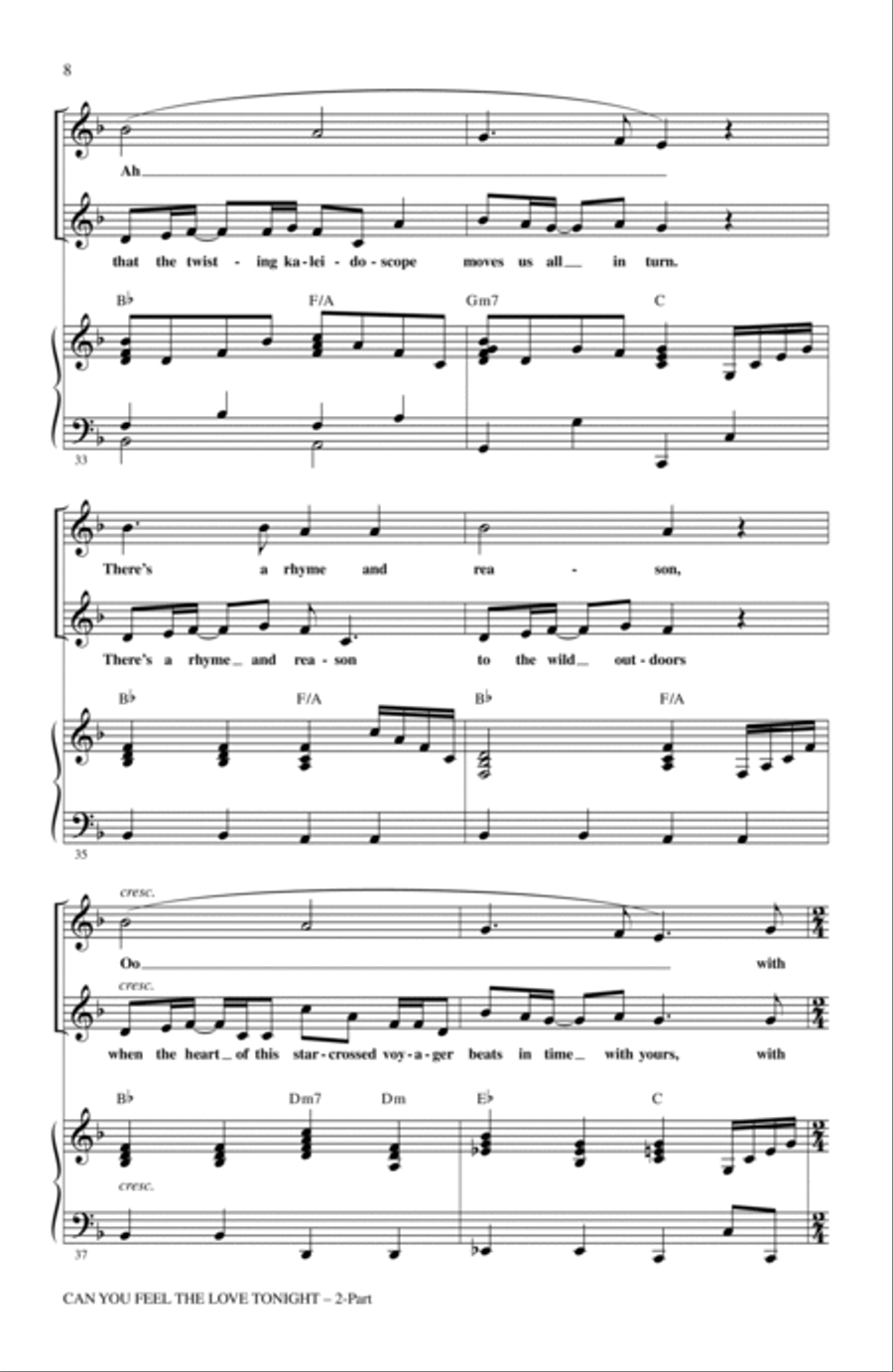 Can You Feel The Love Tonight (from The Lion King) (arr. Audrey Snyder) 2-Part scores gallery preview page 6