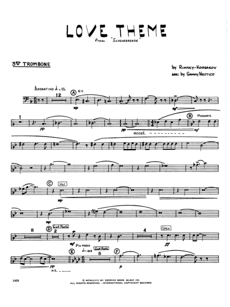 Love Theme From Scheherazade - 3rd Trombone