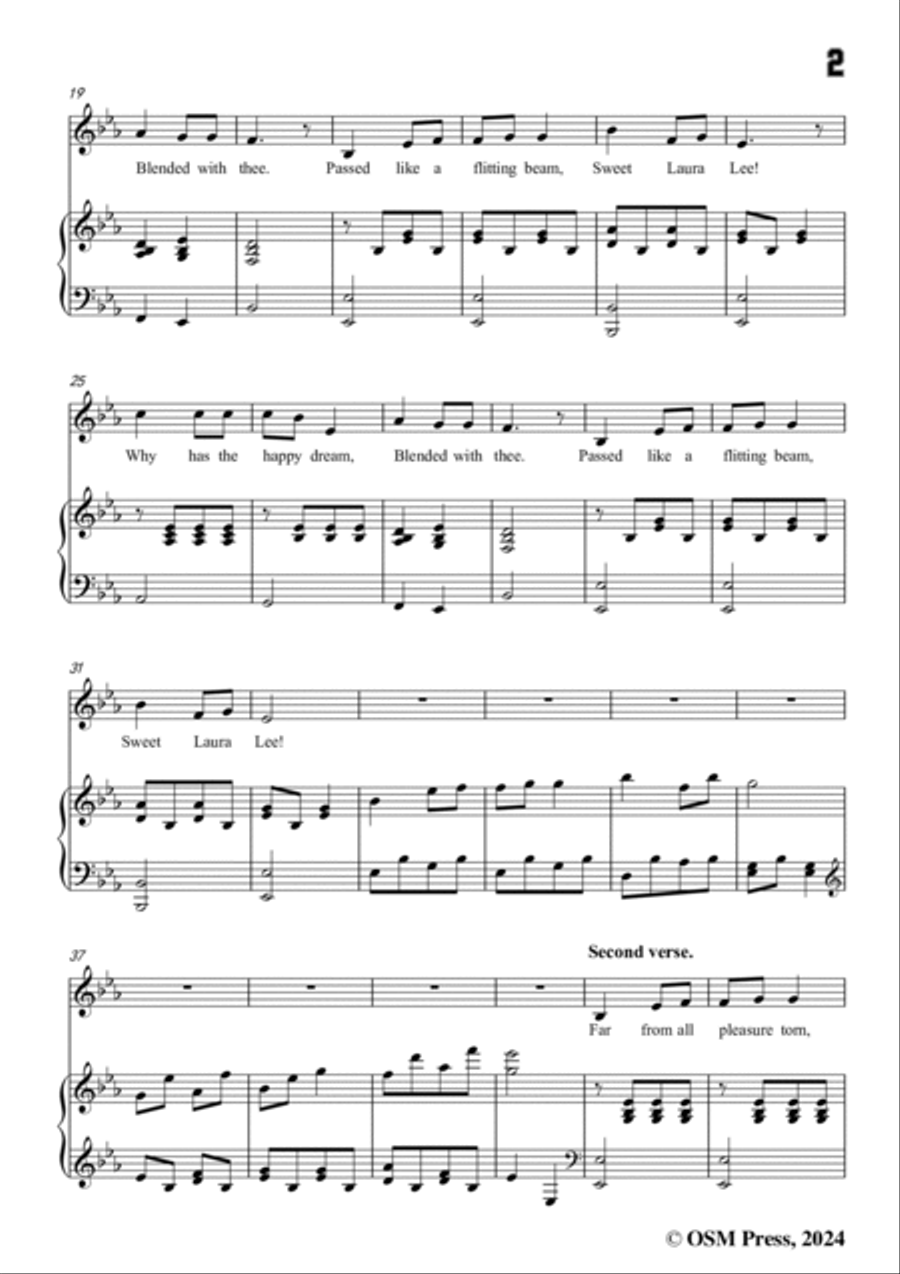 S. Foster-Laura Lee,in E flat Major Voice scores gallery preview page 3