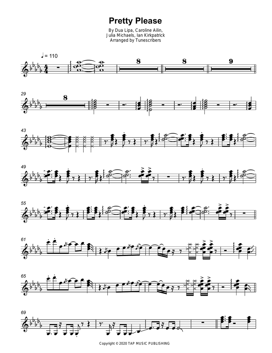 Pretty Please Electric Guitar scores gallery preview page 1