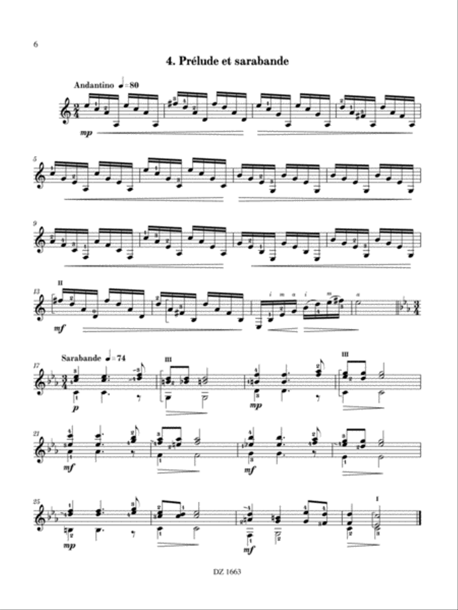 12 Préludes et danses Classical Guitar scores gallery preview page 6