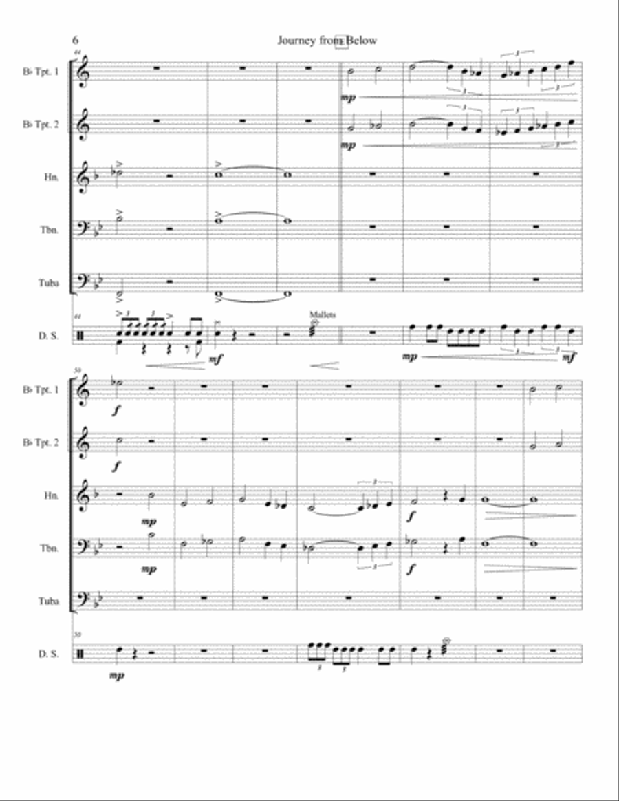 Journey from Below Brass Ensemble scores gallery preview page 6