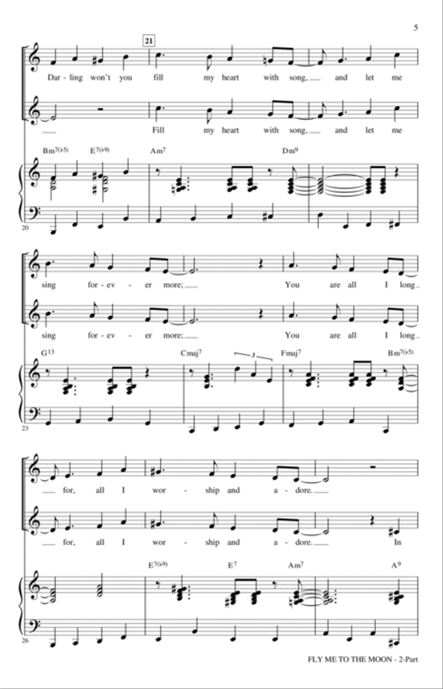 Fly Me To The Moon (In Other Words) (arr. Roger Emerson) 2-Part scores gallery preview page 3