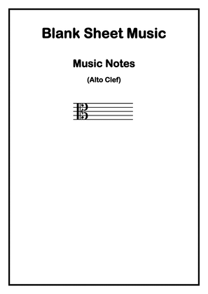 Book cover for 📝 Blank Sheet Music (Alto Clef)
