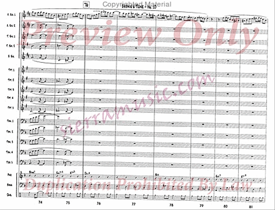 Bernie's Tune Bernie's Tune Jazz Ensemble scores gallery preview page 11