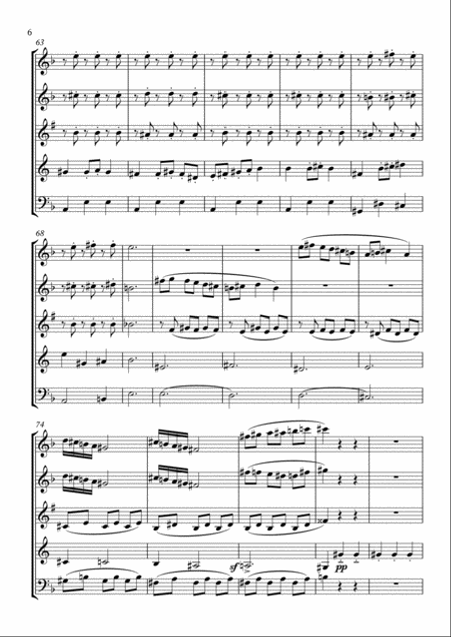 Swedish Xmas Songs Woodwind Quintet scores gallery preview page 6