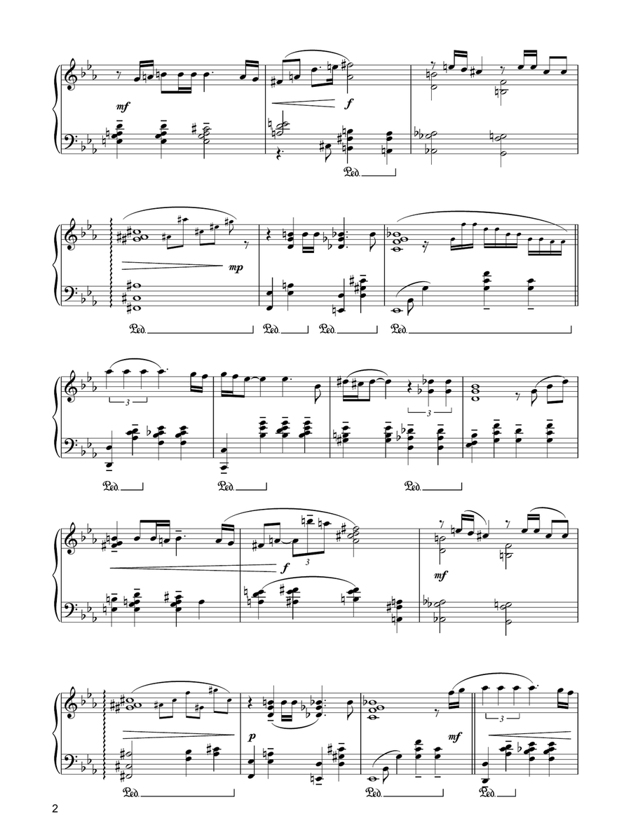 Peace Piano Solo scores gallery preview page 2