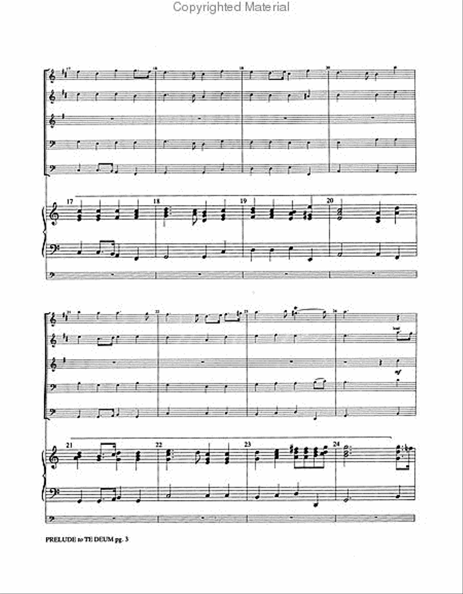 Prelude to Te Deum Small Ensemble scores gallery preview page 3
