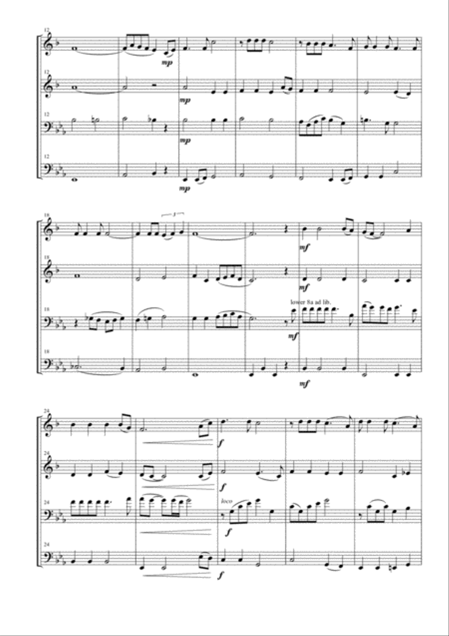What A Wonderful World Brass Ensemble scores gallery preview page 4