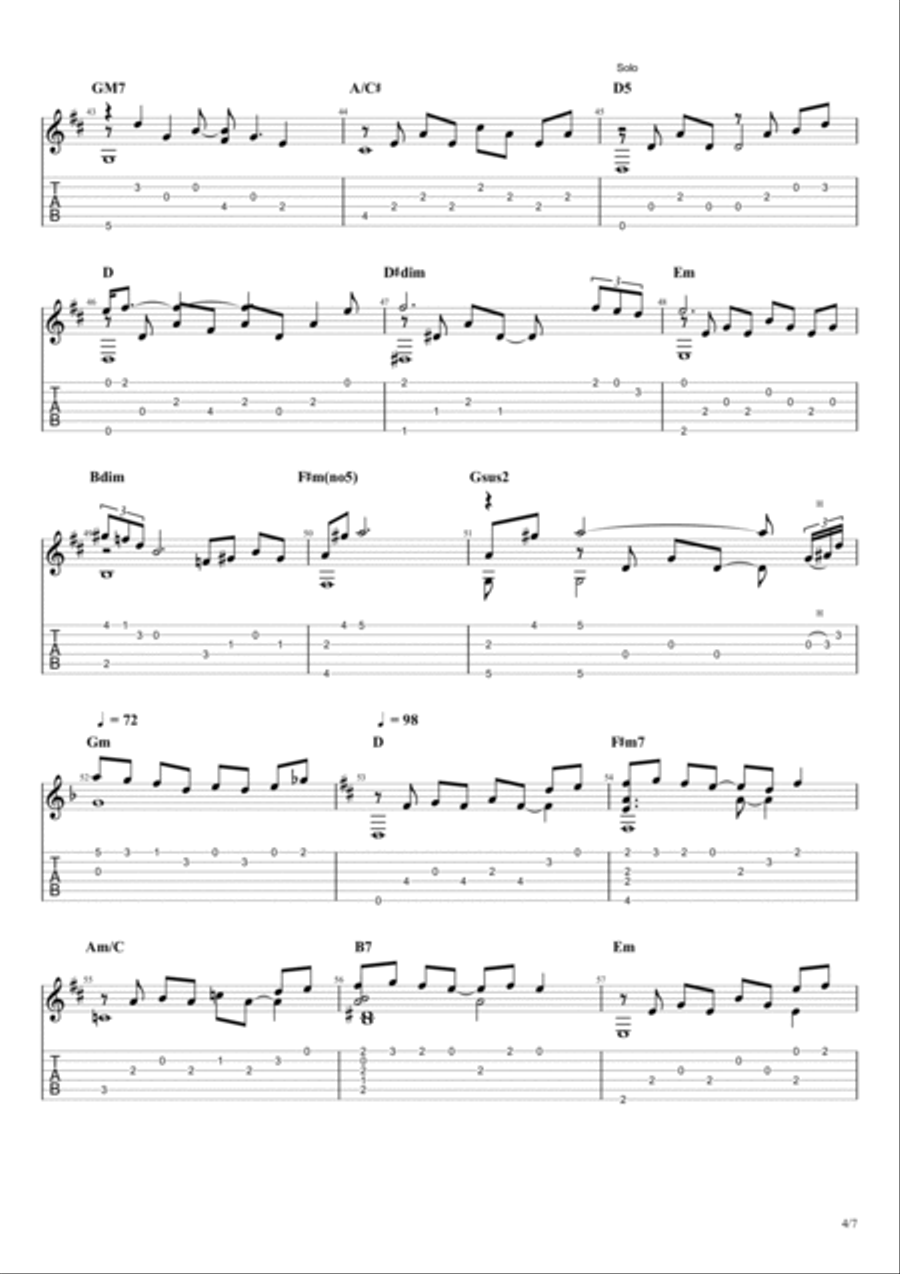 Life On Mars Electric Guitar scores gallery preview page 4