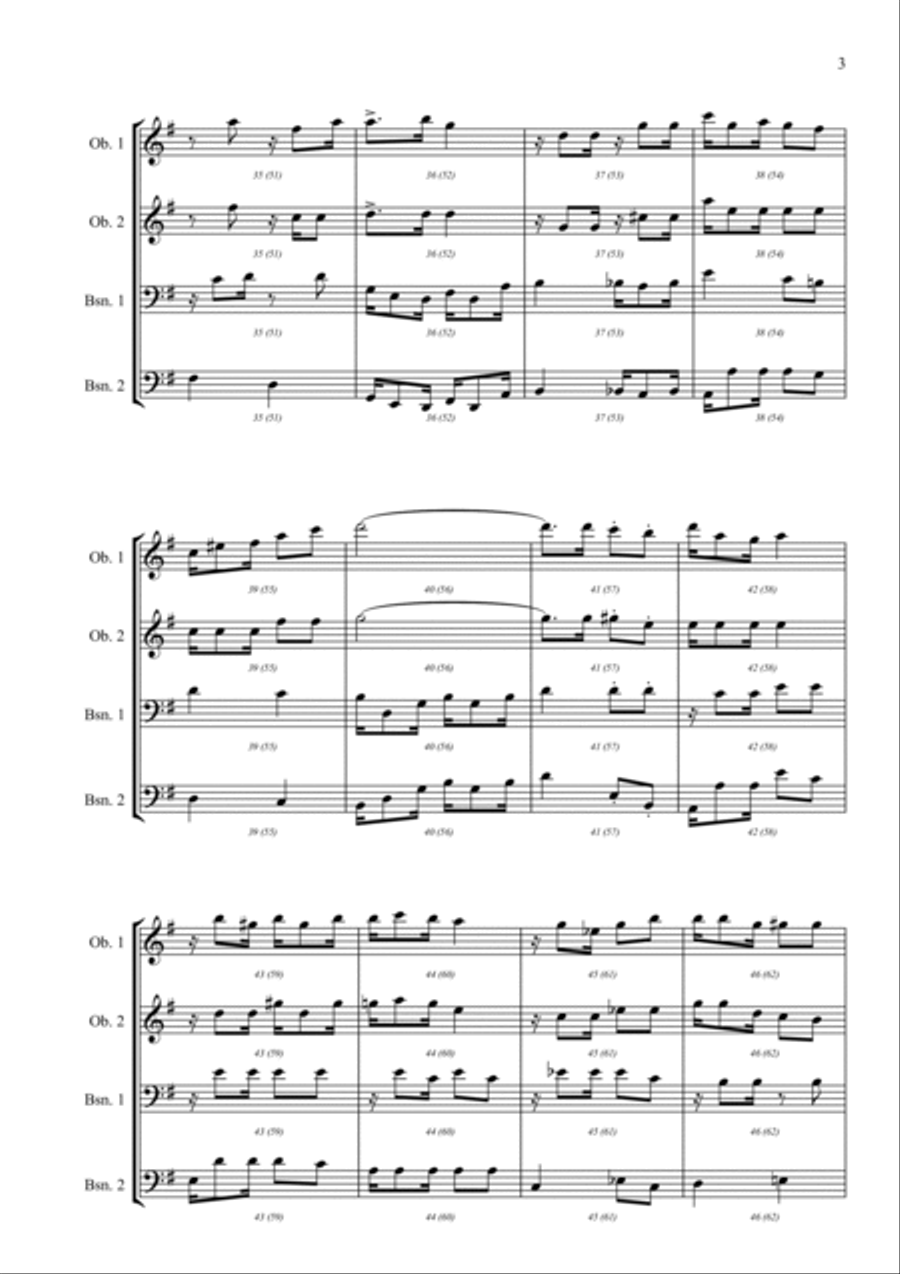 Two Brazilian dance Woodwind Quartet scores gallery preview page 3
