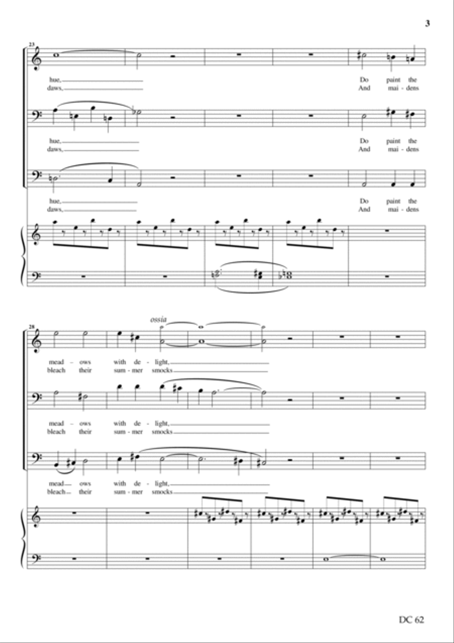 When Daisies Pied and Violets Blue Small Ensemble scores gallery preview page 3