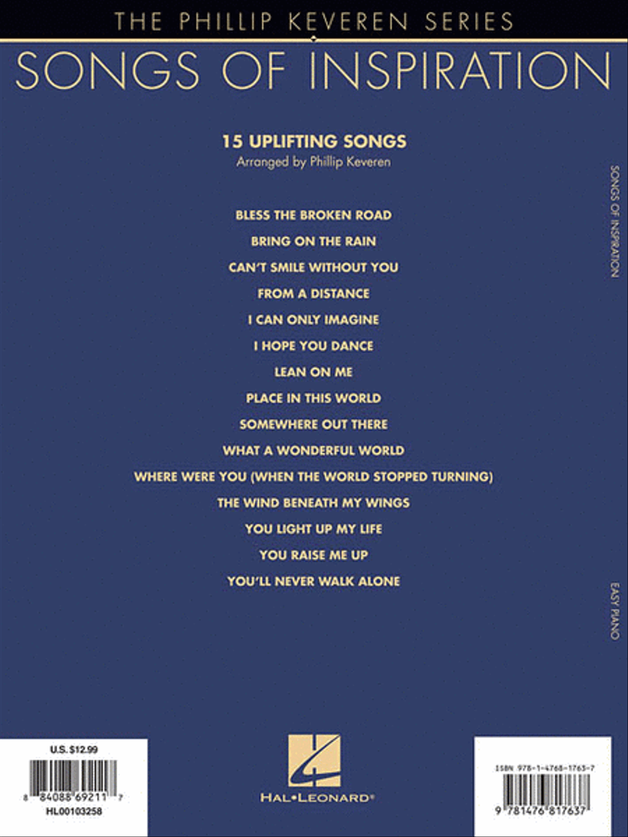 Songs of Inspiration Easy Piano scores gallery preview page 2