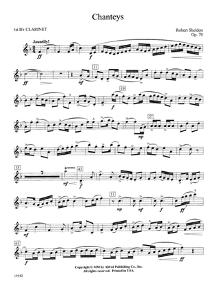 Chanteys: 1st B-flat Clarinet