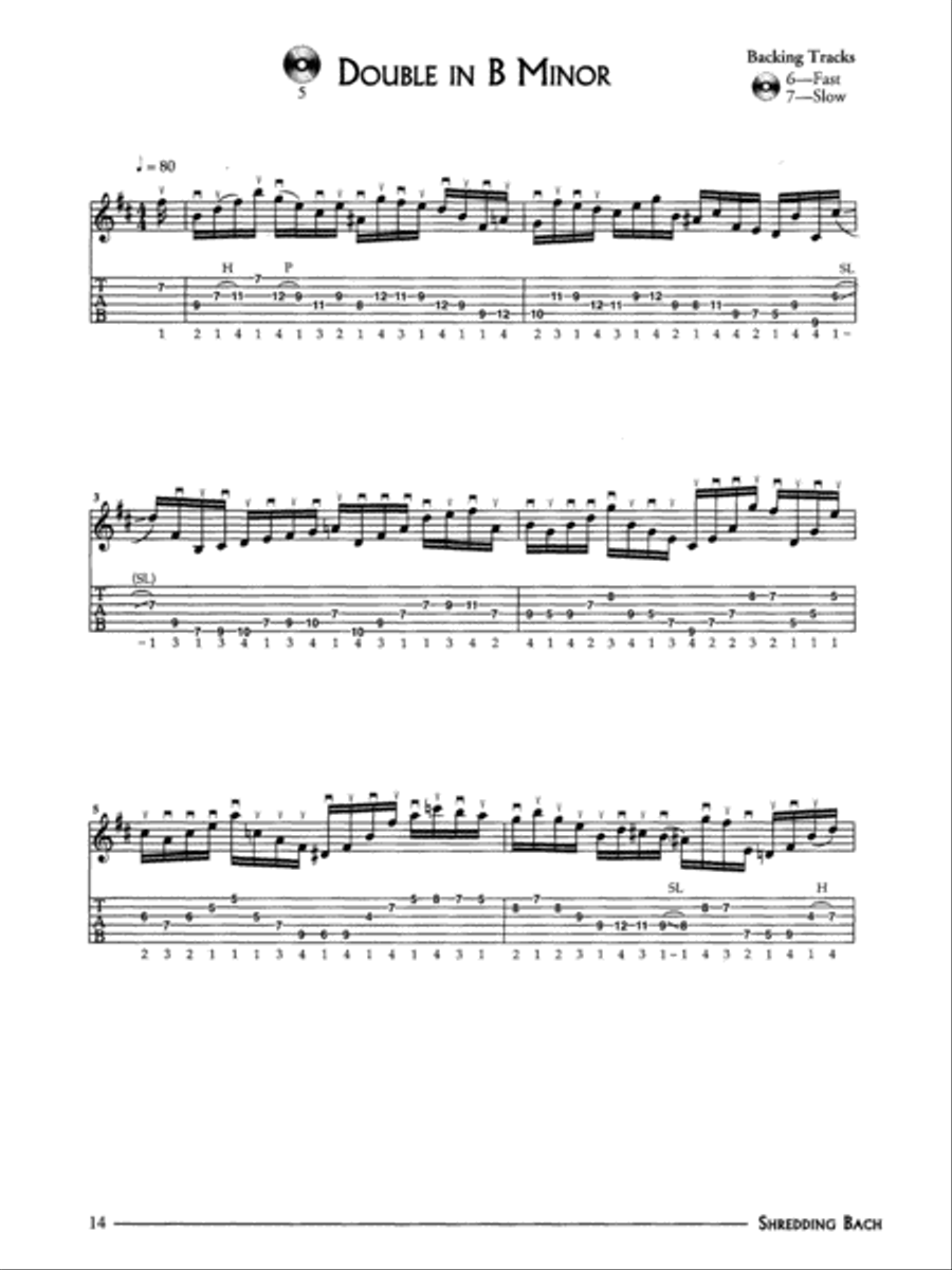 Shredding Bach Shredding Bach Electric Guitar scores gallery preview page 5