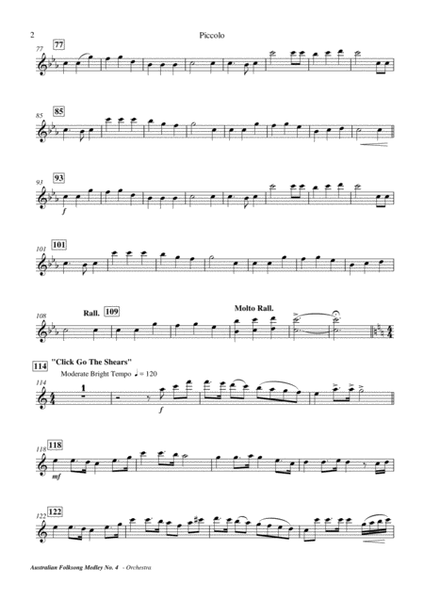 Australian Folksong Medley No. 4 - Orchestra image number null