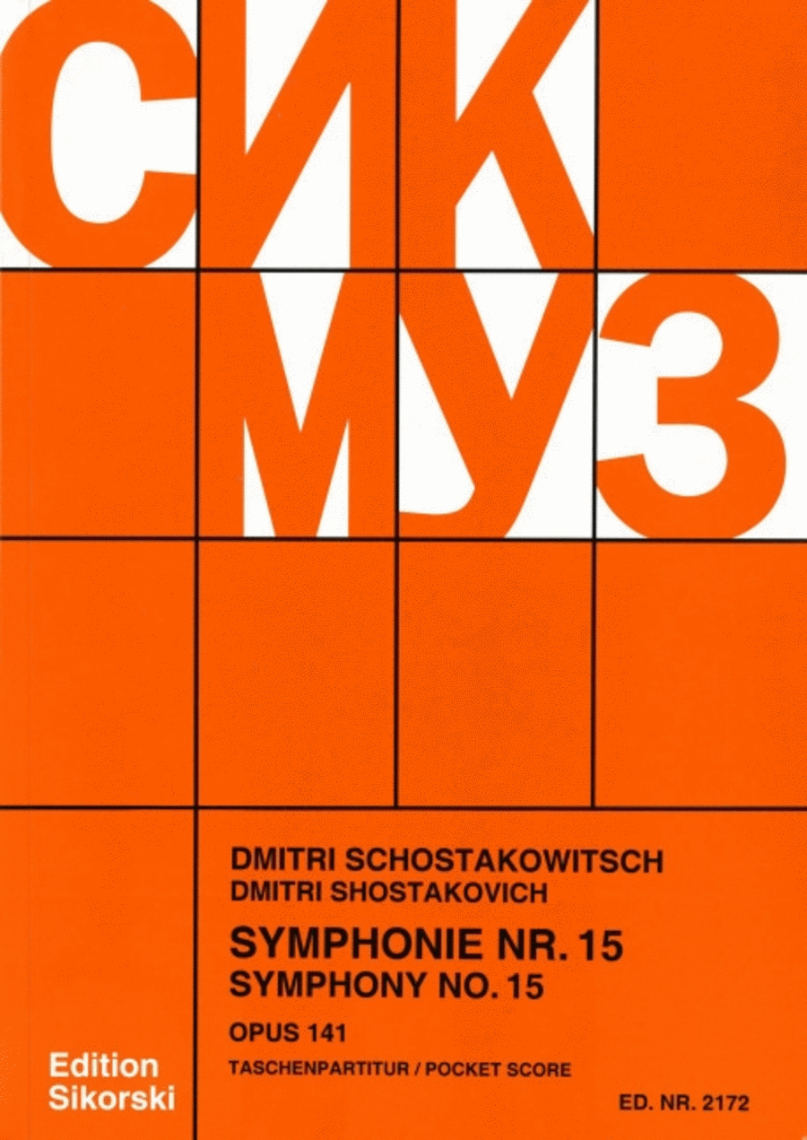 Symphony No. 15 in A Major, Op. 141 Orchestra scores gallery preview page 1