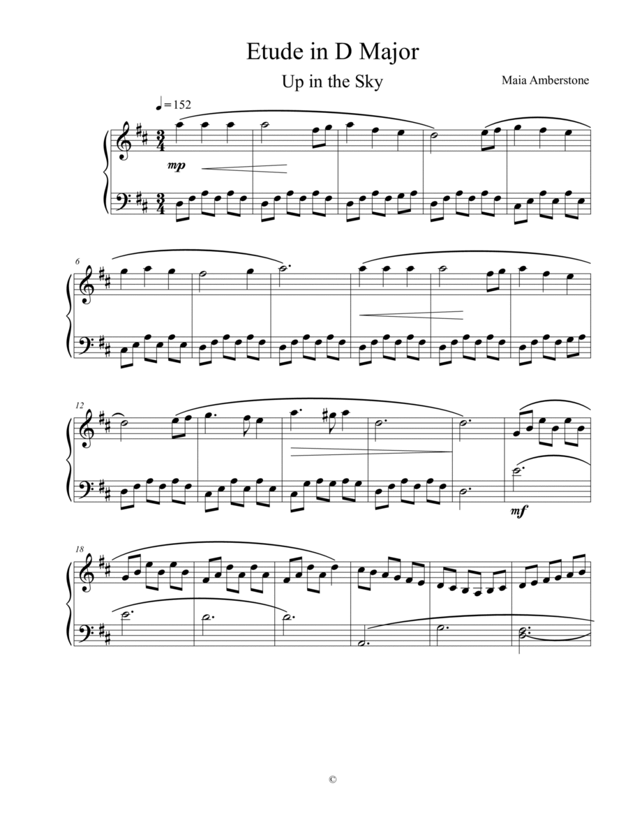 Up in the Sky Piano Method scores gallery preview page 1