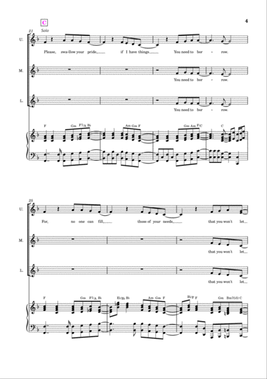 Lean On Me 3-Part scores gallery preview page 4