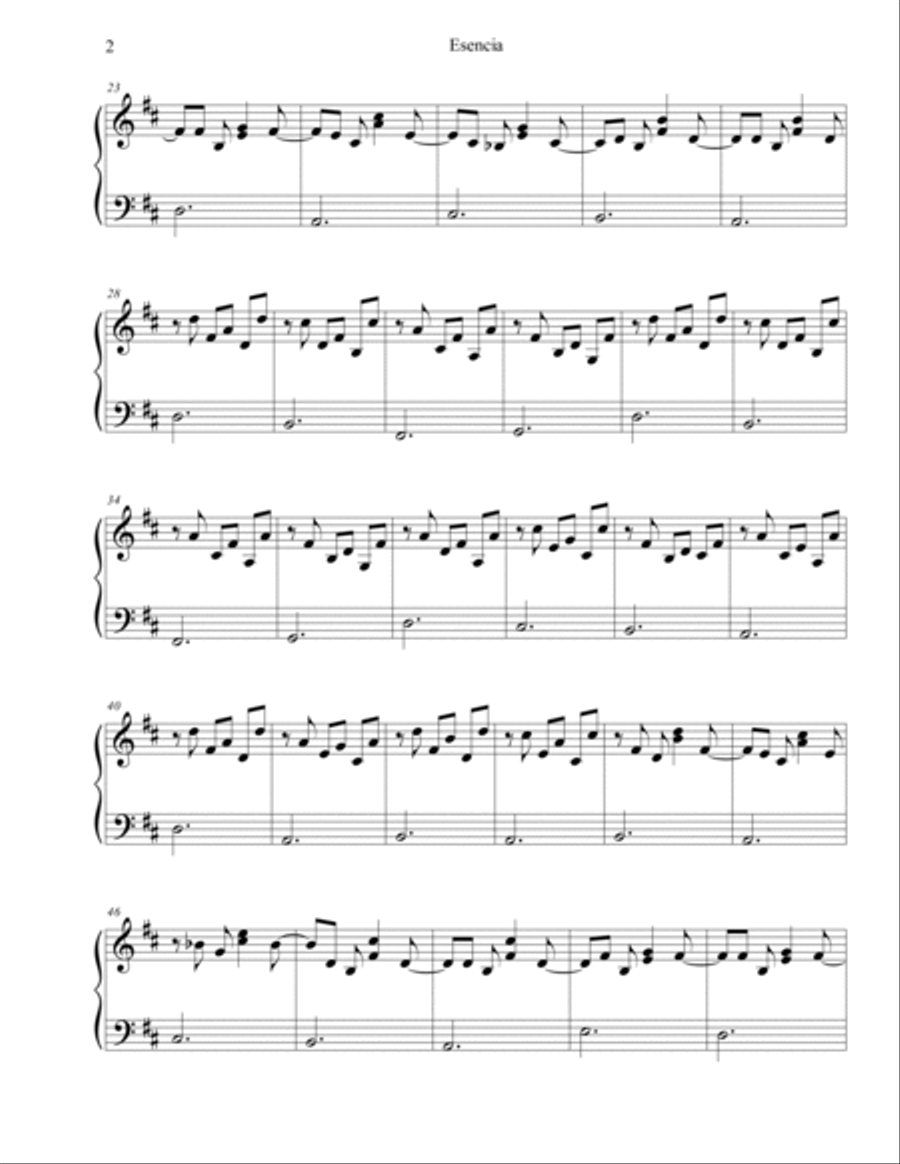 ESENCIA Piano Solo scores gallery preview page 2
