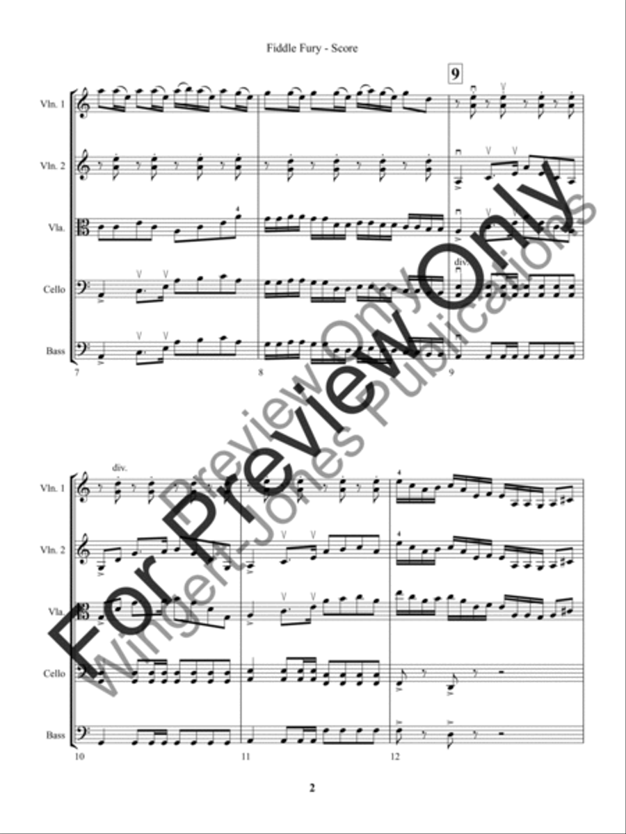 Fiddle Fury String Orchestra scores gallery preview page 5