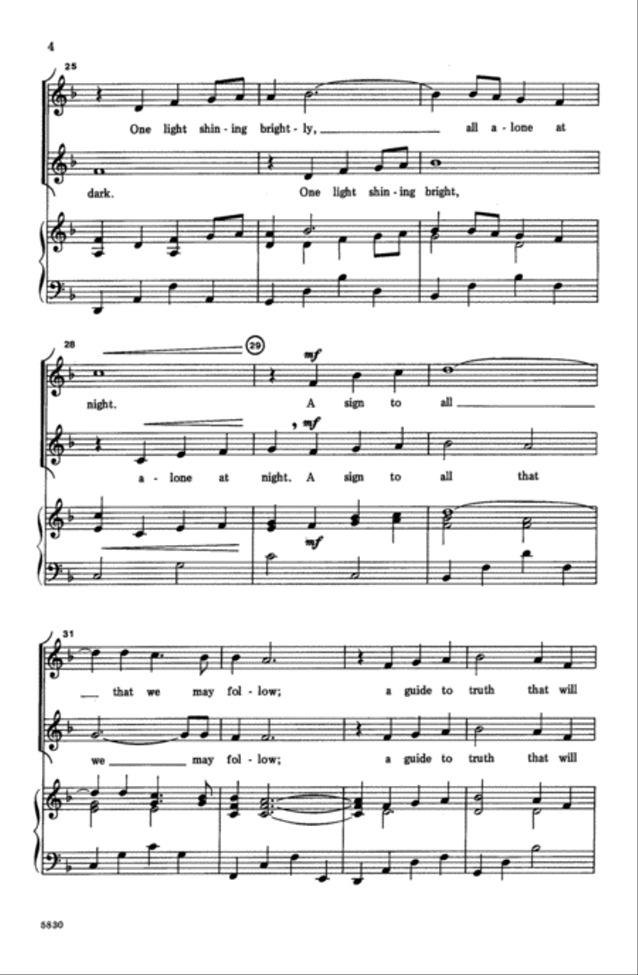One Single Light Choir scores gallery preview page 3