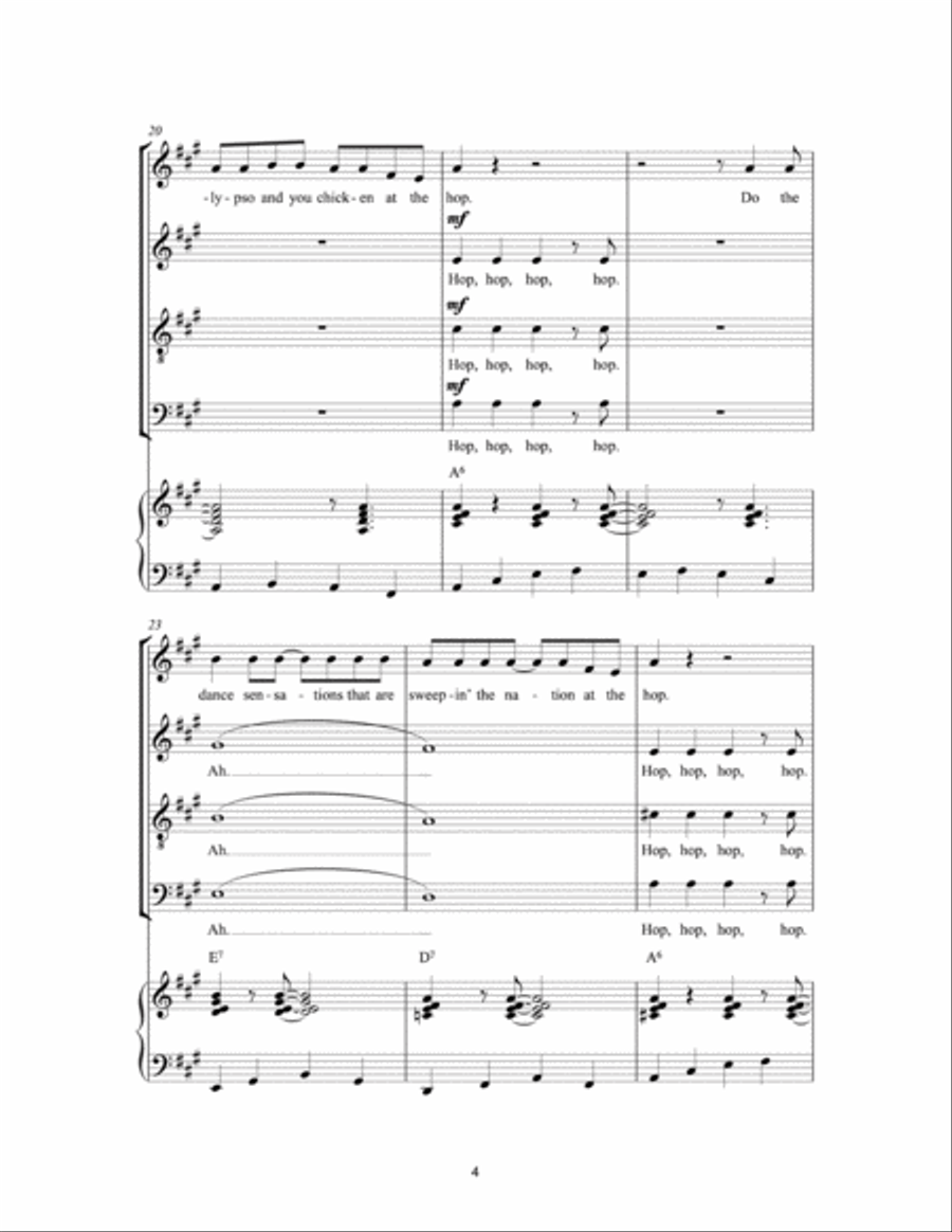 At The Hop 4-Part scores gallery preview page 4
