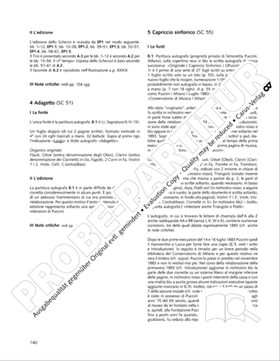 Edizione Nazionale delle Opere di Giacomo Puccini. II. Instrumental music; 1. Works for orchestra (vol. II/1) Score scores gallery preview page 187