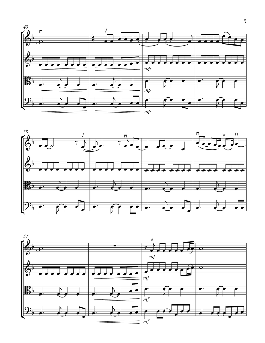 Photograph String Quartet scores gallery preview page 5