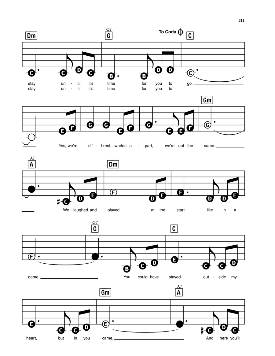 Until It's Time For You To Go Electronic Keyboard scores gallery preview page 2