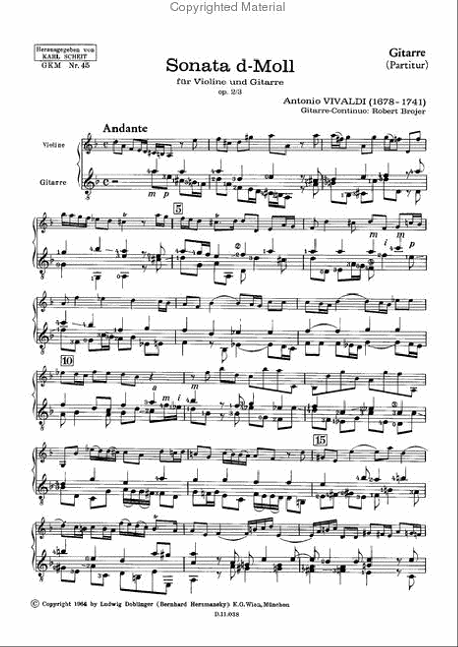 Sonate d-moll Sonate d-moll School and Community scores gallery preview page 2