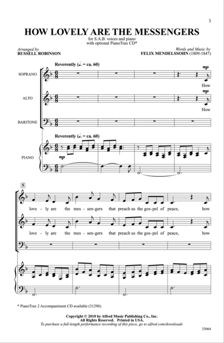 How Lovely Are the Messengers 3-Part scores gallery preview page 2