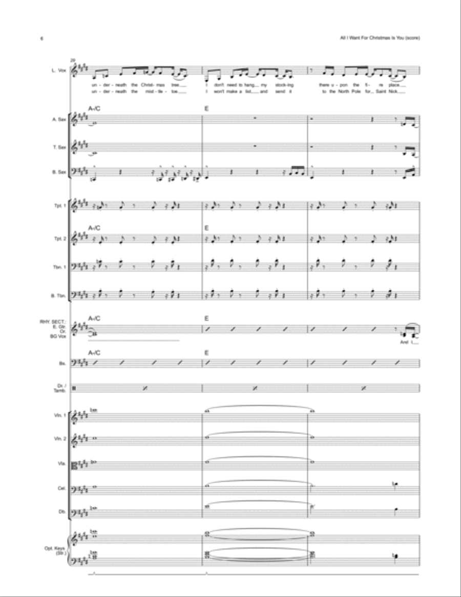 All I Want For Christmas Is You Jazz Ensemble scores gallery preview page 6