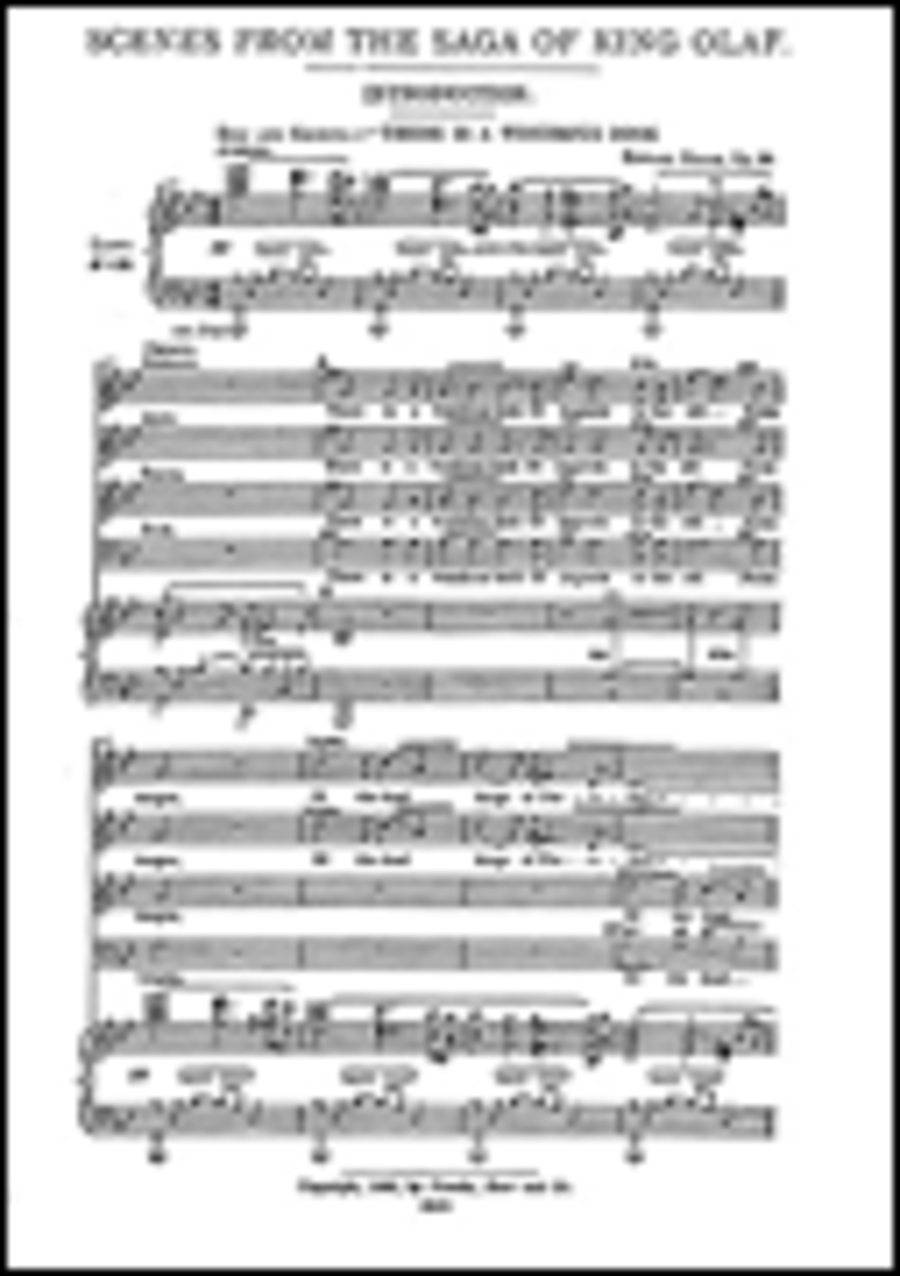 Elgar: Scenes From The Saga Of King Olaf 4-Part scores gallery preview page 1